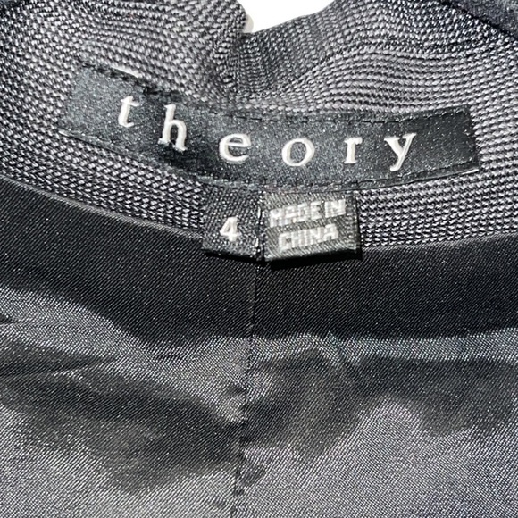 THEORY Gray Wool Single Breasted Single Vent Notch Lapel Blazer size 4 - Picture 8 of 15